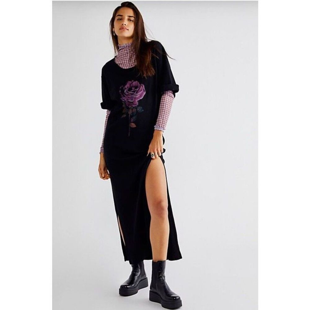 New Free People X Vintage Souls Rose Thermal Maxi Top Size Xs